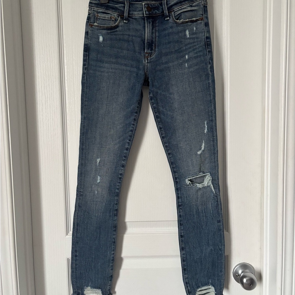 Abercrombie Distressed Dark Wash Jeans